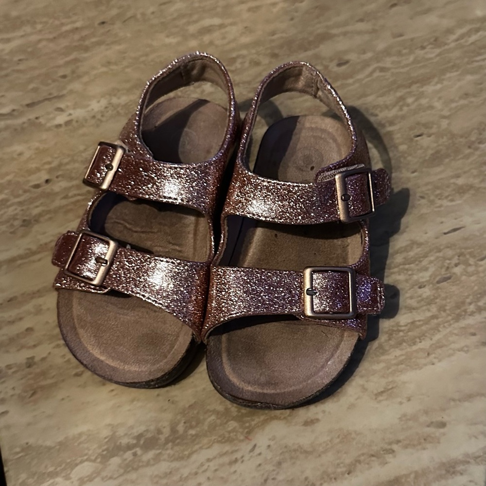 Cat and Jack glitter girls toddler sandals